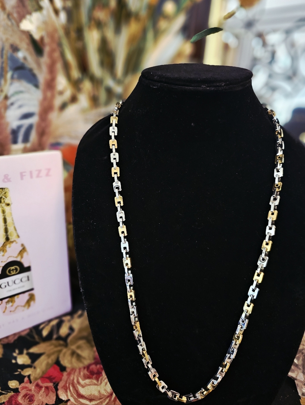 Stainless Steel 2-tone Necklace - Picture 4 of 4